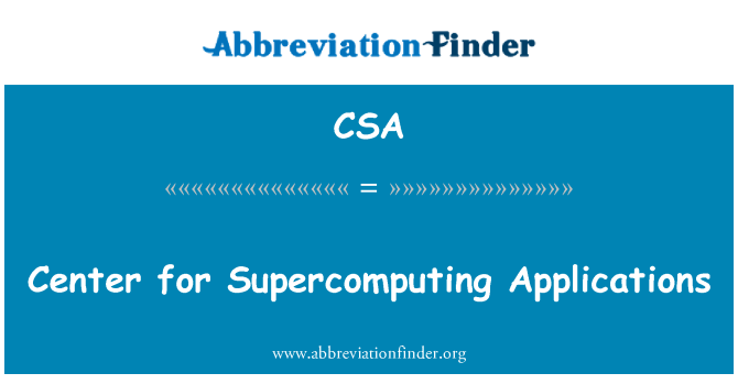 CSA: Sant pou aplikasyon nou dwe Supercomputing