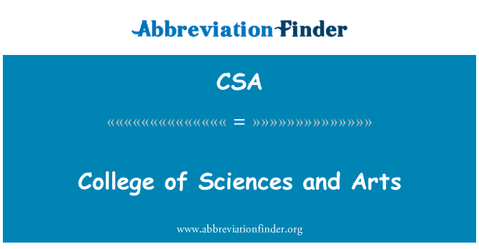 CSA: Коледж наук і мистецтв