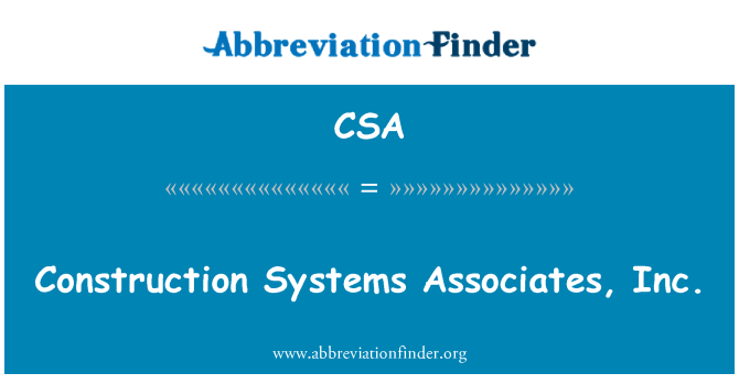 CSA: 建設システム ・ アソシエイツ