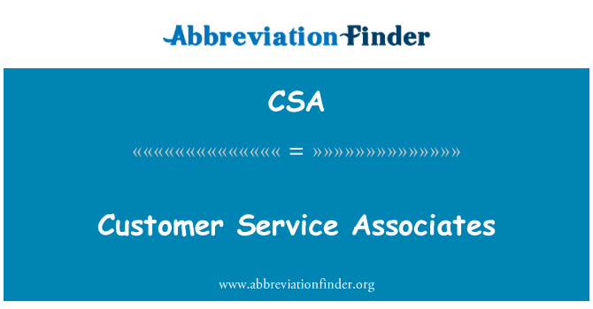 CSA: Klantenservice Associates