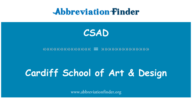CSAD: Scuola d'arte di Cardiff & Design