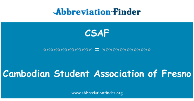 CSAF: Kambodžské studentské asociace Fresno