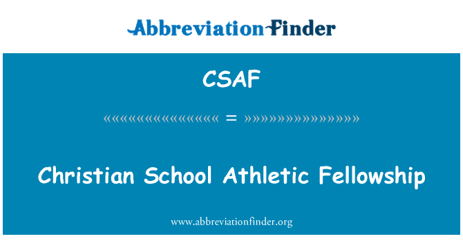 CSAF: Křesťanské školy atletická stipendia