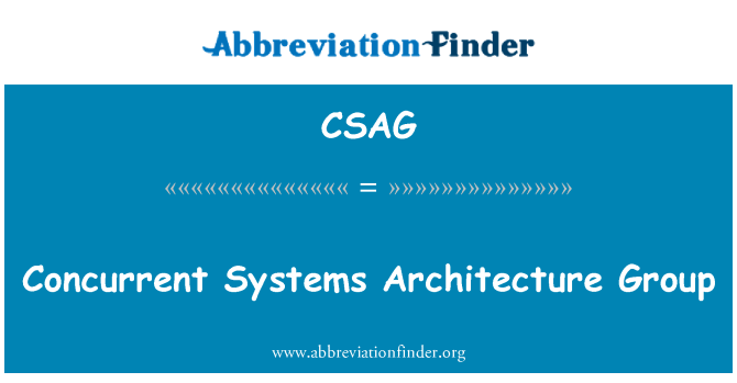 CSAG: Concurrent Systems Architecture Group