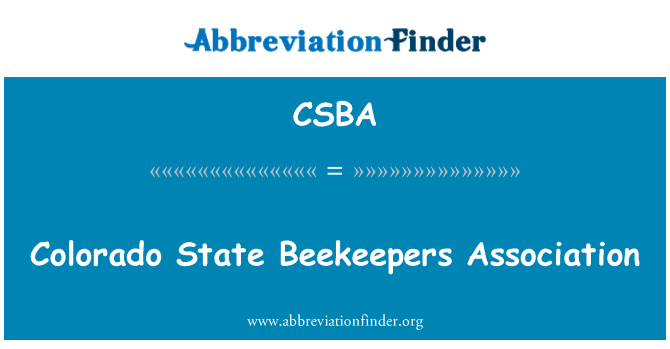 CSBA: Asociace včelařů státu Colorado