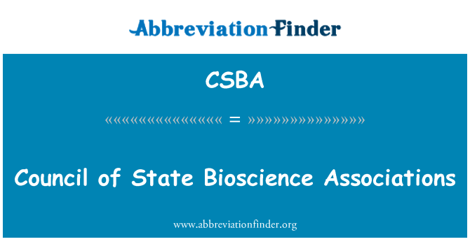 CSBA: Council of State Bioscience Associations