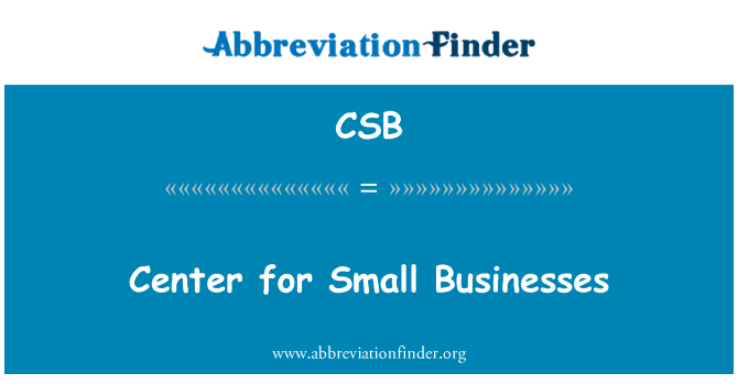 CSB: Center for Small Businesses