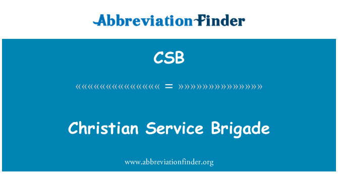 CSB: تیپ خدمات مسیحی