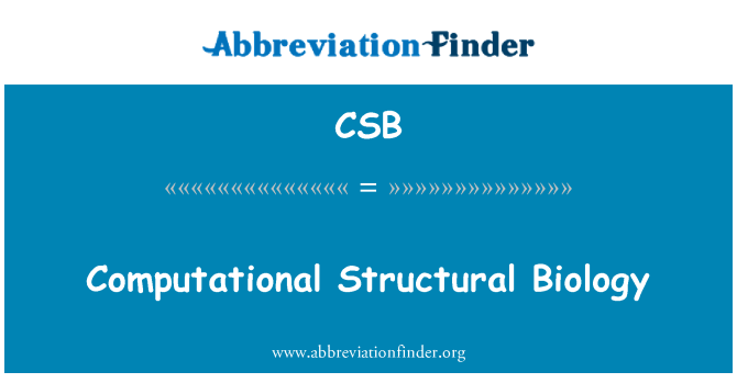 CSB: Computational Structural Biology