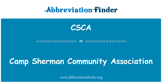 CSCA: Sherman kan kominote asosyasyon
