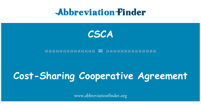 CSCA: Conveni de repartiment de costos.