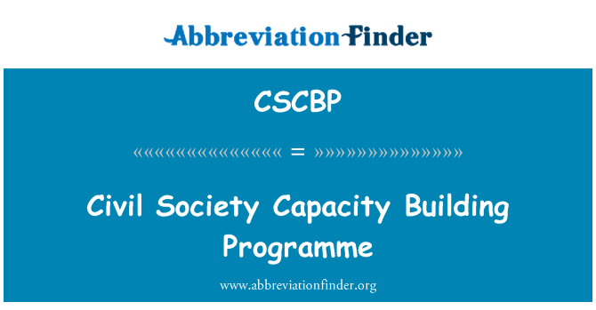 CSCBP: Civil Society Capacity Building programma