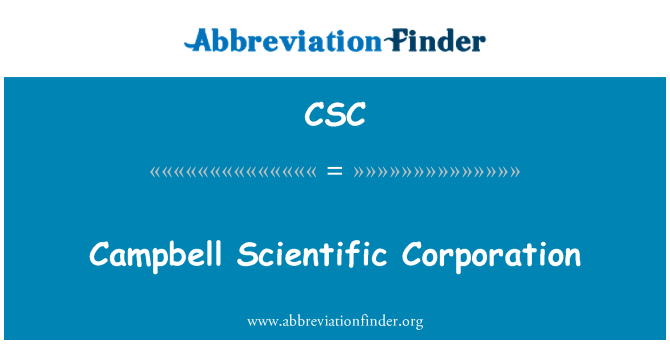 CSC: Campbell bilimsel Corporation