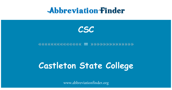 CSC: Castleton State College