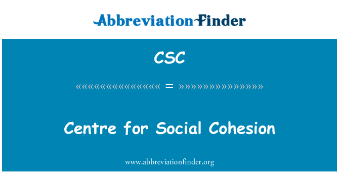 CSC: Centrum pro sociální soudržnost