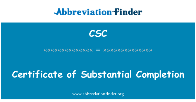 CSC: Sètifika de fin salè konsiderab