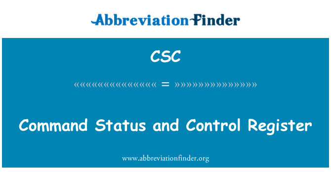 CSC: מצב פקודה, אוגר בקרת