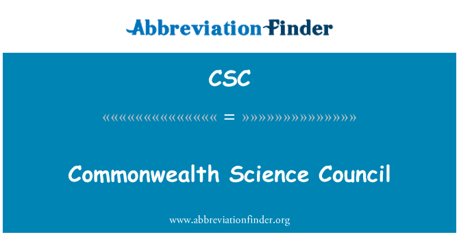 CSC: Commonwealth bilim Konseyi