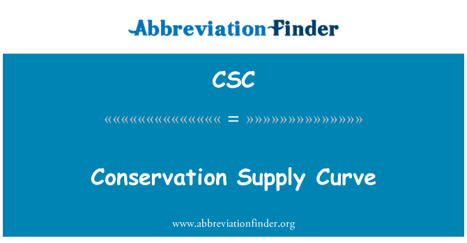 CSC: منحنى العرض الحفظ