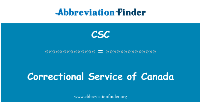 CSC: الخدمات الإصلاحية من كندا