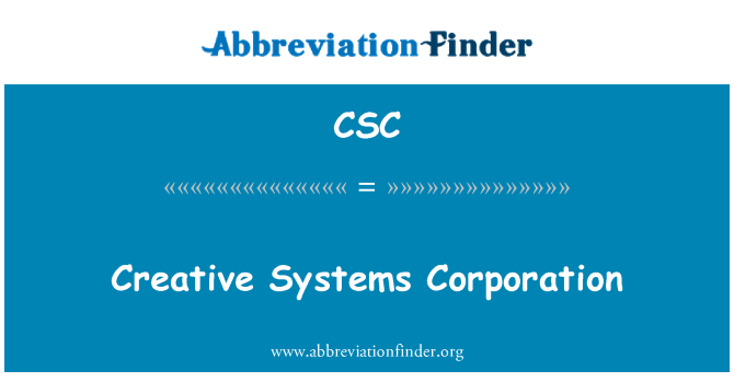 CSC: Creative systemer Corporation
