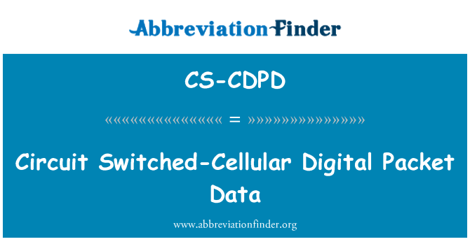 CS-CDPD: Dades per paquets Digital cel·lular canviava circuit