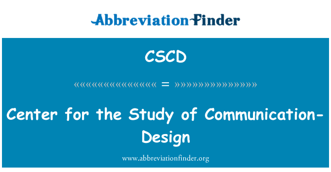 CSCD: 中心的通信設計的研究