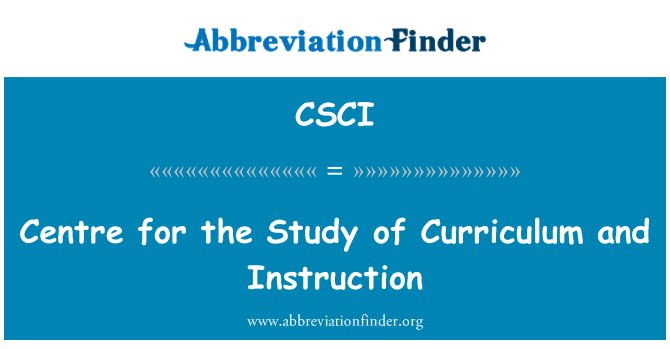 CSCI: Center for studiet af pensum og undervisning