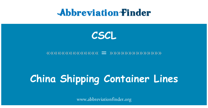 CSCL: Lachin D' Conteneur Lignes