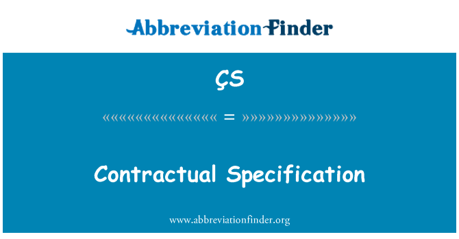 ÇS: Avtalsenliga specifikation