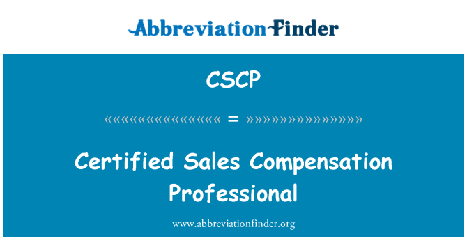CSCP: Certifikovaný prodejní kompenzace Professional