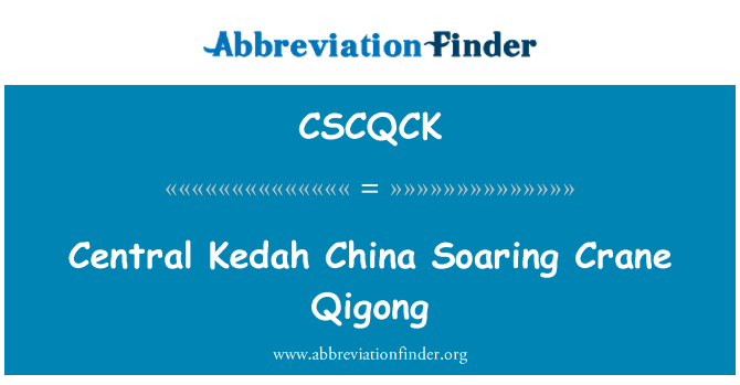 CSCQCK: Central Kedah China Soaring Crane Qigong