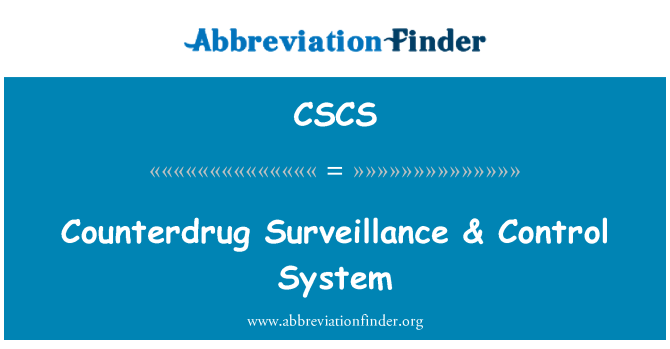 CSCS: Sorveljanza counterdrug & sistema ta ' kontroll