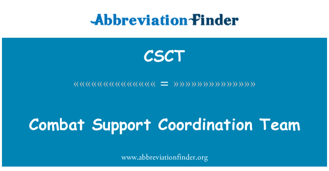 CSCT: Combat Support koordinering Team