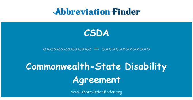 CSDA: 연방 국가 장애 계약