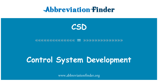 CSD: Control System Development