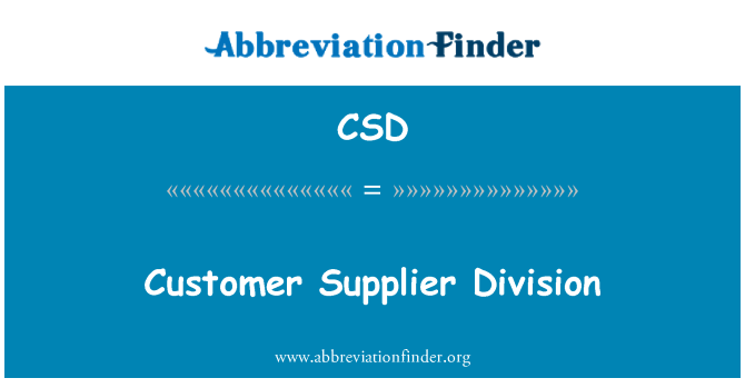 CSD: חטיבת לקוחות הספק
