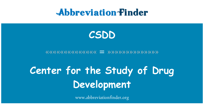 CSDD: 신약 개발 연구를 위한 센터