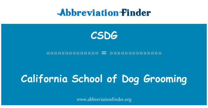 CSDG: California School of Dog Grooming