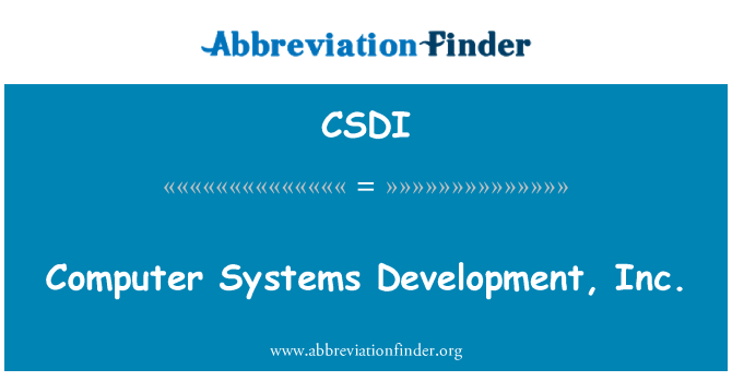 CSDI: Rozvoj Computer Systems, Inc.