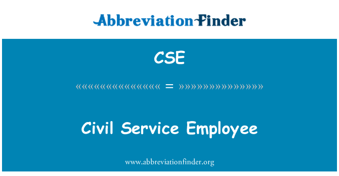 CSE: Civiele dienst werknemer