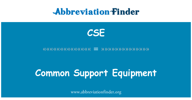 CSE: Gemensam utrustning