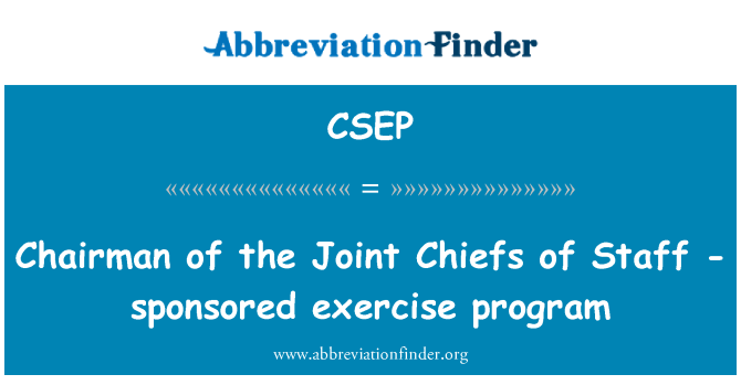 CSEP: Predseda náčelníkov štábov-sponzorovanej cvičebný program