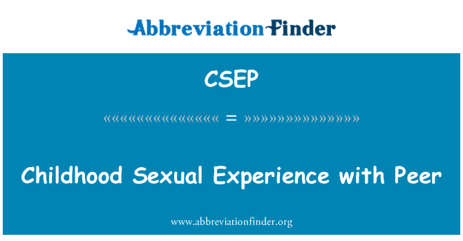 CSEP: Kindliche sexuelle Erfahrung mit Peer