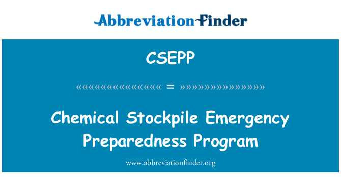 CSEPP: Hóa học dự trữ khẩn cấp chuẩn bị chương trình