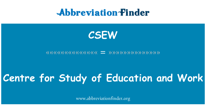 CSEW: مركز للدراسة من التعليم والعمل