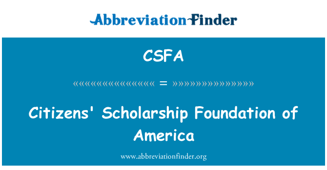 CSFA: Fondazione borsa di studio di cittadini dell'America