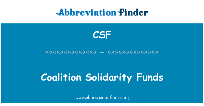 CSF: Fonds de solidarité de coalition