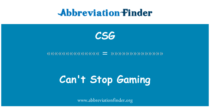 CSG: ไม่สามารถหยุดเล่นเกม