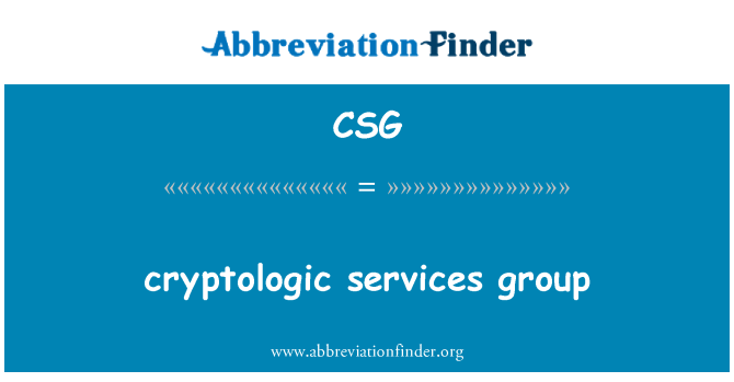 CSG: Cryptologic služby skupiny
